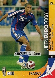 Sticker David Trezeguet - UEFA Euro Austria-Switzerland 2008. Trading Cards Game - Panini