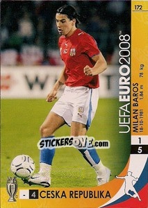 Sticker Milan Baros - UEFA Euro Austria-Switzerland 2008. Trading Cards Game n. 172 - Panini