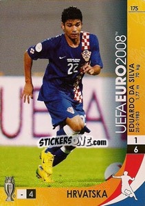 Sticker Eduardo da Silva - UEFA Euro Austria-Switzerland 2008. Trading Cards Game n. 175 - Panini