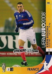 Cromo Karim Benzema - UEFA Euro Austria-Switzerland 2008. Trading Cards Game - Panini