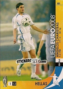Sticker Angelos Charisteas - UEFA Euro Austria-Switzerland 2008. Trading Cards Game n. 181 - Panini
