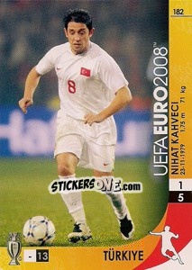 Figurina Nihat Kahveci - UEFA Euro Austria-Switzerland 2008. Trading Cards Game n. 182 - Panini