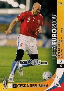 Sticker Jan Koller - UEFA Euro Austria-Switzerland 2008. Trading Cards Game n. 196 - Panini