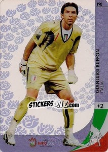 Sticker Gianluigi Buffon - UEFA Euro Austria-Switzerland 2008. Trading Cards Game n. 198 - Panini