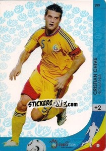 Sticker Cristian Chivu - UEFA Euro Austria-Switzerland 2008. Trading Cards Game n. 199 - Panini
