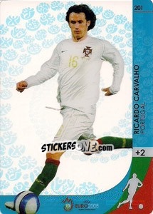 Cromo Ricardo Carvalho - UEFA Euro Austria-Switzerland 2008. Trading Cards Game - Panini
