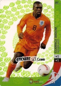 Sticker Clarence Seedorf - UEFA Euro Austria-Switzerland 2008. Trading Cards Game - Panini