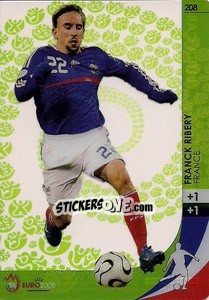 Sticker Franck Ribery - UEFA Euro Austria-Switzerland 2008. Trading Cards Game n. 208 - Panini