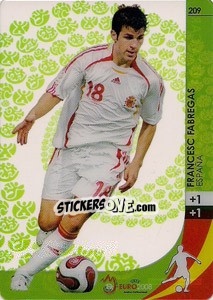 Sticker Francesc Fabregas - UEFA Euro Austria-Switzerland 2008. Trading Cards Game n. 209 - Panini