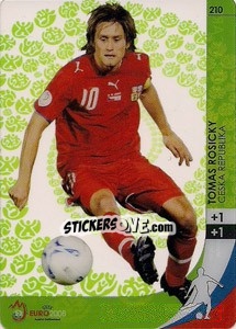 Sticker Tomas Rosicky - UEFA Euro Austria-Switzerland 2008. Trading Cards Game n. 210 - Panini