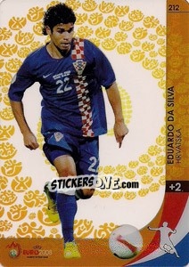 Sticker Eduardo da Silva - UEFA Euro Austria-Switzerland 2008. Trading Cards Game n. 212 - Panini