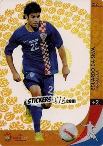 Sticker Eduardo da Silva - UEFA Euro Austria-Switzerland 2008. Trading Cards Game - Panini