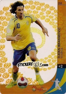 Sticker Zlatan Ibrahimovic - UEFA Euro Austria-Switzerland 2008. Trading Cards Game n. 213 - Panini