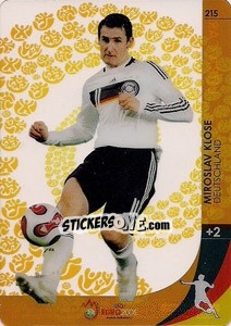 Sticker Miroslav Klose - UEFA Euro Austria-Switzerland 2008. Trading Cards Game n. 215 - Panini