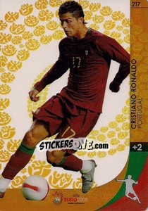 Sticker Cristiano Ronaldo - UEFA Euro Austria-Switzerland 2008. Trading Cards Game n. 217 - Panini