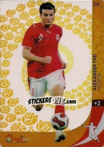 Sticker Alexander Frei - UEFA Euro Austria-Switzerland 2008. Trading Cards Game n. 218 - Panini