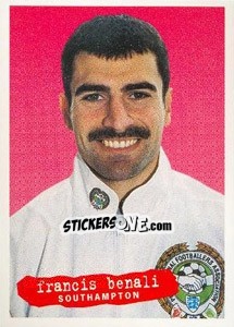 Sticker Francis Benali - The Official PFA Collection 1997 - Panini
