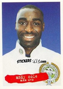 Sticker Andy Cole - The Official PFA Collection 1997 - Panini