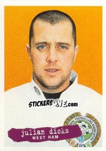 Sticker Julian Dicks - The Official PFA Collection 1997 - Panini