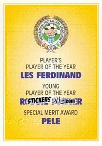 Sticker PFA Players - The Official PFA Collection 1997 n. 143 - Panini