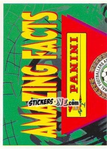 Sticker Amazing Facts Competition (1 of 2) - The Official PFA Collection 1997 n. 287 - Panini