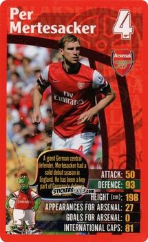 Sticker Per Mertesacker - Arsenal 2012-2013
 n. 5 - Top Trumps