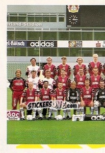 Sticker Mannschaft links - German Football Bundesliga 1997-1998 - Panini