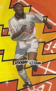 Sticker Jonathan Akpoborie - German Football Bundesliga 1997-1998 - Panini