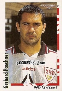 Sticker Gerhard Poschner - German Football Bundesliga 1997-1998 - Panini