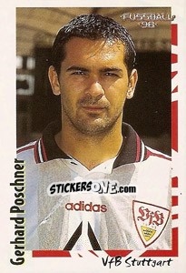 Sticker Gerhard Poschner - German Football Bundesliga 1997-1998 n. 102 - Panini