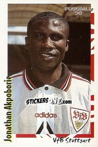 Cromo Jonathan Akpoborie - German Football Bundesliga 1997-1998 - Panini