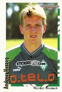 Cromo Andreas Herzog - German Football Bundesliga 1997-1998 - Panini