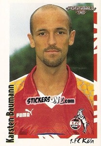 Sticker Karsten Baumann - German Football Bundesliga 1997-1998 - Panini
