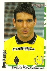 Sticker Uwe Kamps - German Football Bundesliga 1997-1998 - Panini