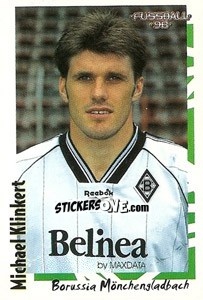 Sticker Michael Klinkert - German Football Bundesliga 1997-1998 - Panini