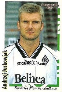 Cromo Andrzej Juskowiak - German Football Bundesliga 1997-1998 - Panini