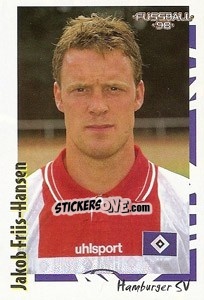 Sticker Jakob Friis-Hansen - German Football Bundesliga 1997-1998 - Panini