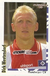 Sticker Dirk Weetendorf - German Football Bundesliga 1997-1998 - Panini