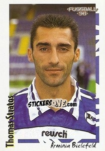 Sticker Thomas Stratos - German Football Bundesliga 1997-1998 - Panini
