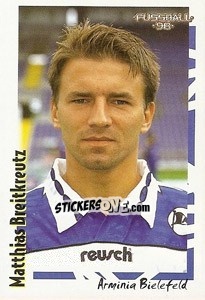 Sticker Matthias Breitkreuz - German Football Bundesliga 1997-1998 - Panini