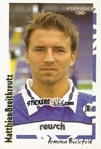 Sticker Matthias Breitkreuz - German Football Bundesliga 1997-1998 n. 374 - Panini