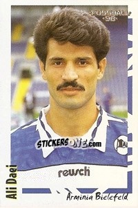 Sticker Ali Daei - German Football Bundesliga 1997-1998 - Panini