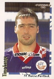 Sticker Timo Lange - German Football Bundesliga 1997-1998 - Panini