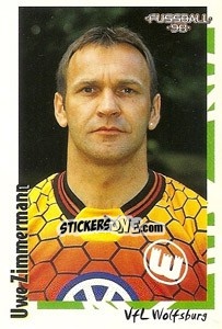 Sticker Uwe Zimmermann - German Football Bundesliga 1997-1998 - Panini