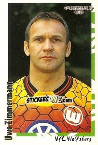 Sticker Uwe Zimmermann - German Football Bundesliga 1997-1998 n. 444 - Panini