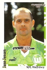 Sticker Jann Jensen - German Football Bundesliga 1997-1998 - Panini