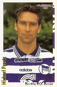 Sticker Michael Preetz - German Football Bundesliga 1997-1998 - Panini