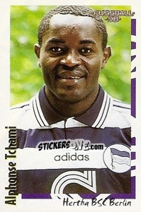 Sticker Alphonse Tchami - German Football Bundesliga 1997-1998 - Panini