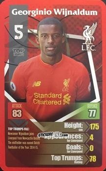 Sticker Georginio Wijnaldum - Liverpool 2016-2017
 n. 30 - Top Trumps