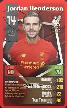 Sticker Jordan Henderson - Liverpool 2016-2017
 n. 10 - Top Trumps